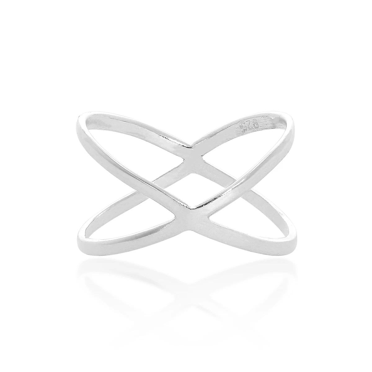 Sterling Silver Criss Cross Ring Sizes K X