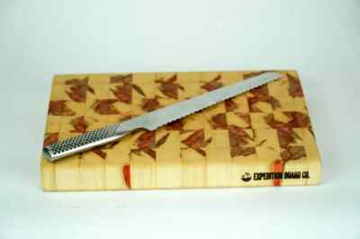 End Grain Flame Box Elder Butcher Block and cutting board by Expedition Board Co
