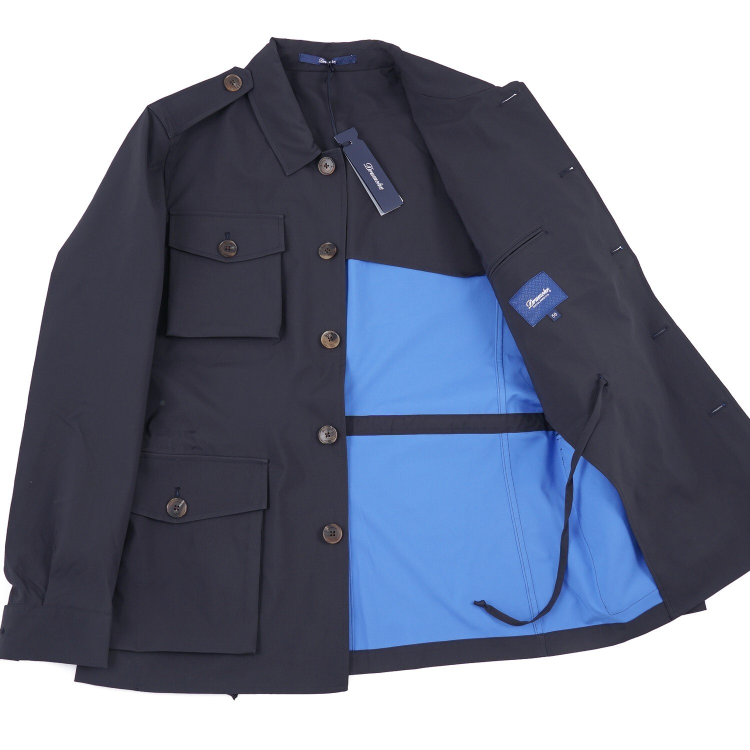 Drumohr Navy Blue Weather-Repellent Field Jacket M (Eu 50) NWT - second product detail image