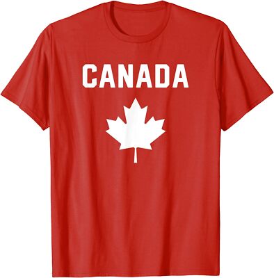 I Love Canada Minimalist Canadian Flag Holiday Gift Unisex T-Shirt