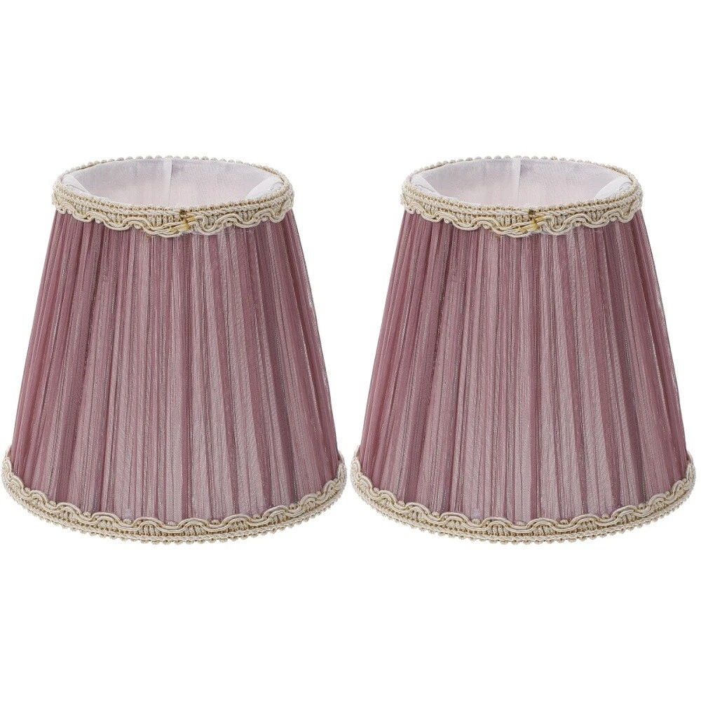 floor light shade 2x Light Bulb Cloth Lampshade for Bedroom Pleat