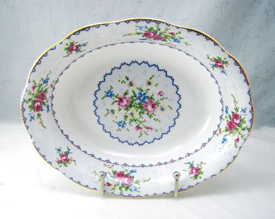 Royal Albert Porzellan Petit Punkt Oval Gemüse Teller Schale