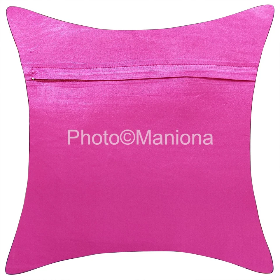 Checked Pattern Pillow Case Cushion Cover Silk Brocade 3 pcs Sofa Couch Throw - Image 2 of 2