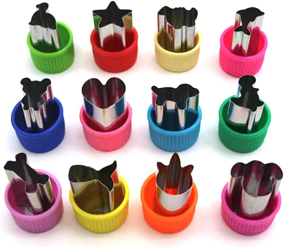 Vegetable Cutter Shapes Set, 12Pcs, Mini Cookie Cutters Set Fruit