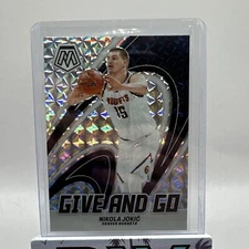 2023-24 Panini Mosaic Nikola Jokic #6 Give and Go Mosaic Silver Prizm Denver