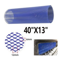 1x Blue Grill Mesh Aluminum Alloy Auto Grille Insert Bumper Rhombic Hole 40x13 1x Blue Grill Mesh Aluminum Alloy Auto Grille Insert Bumper Rhombic Hole 40x13