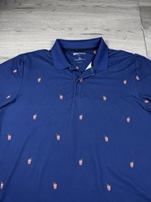 Bonobos Golf Polo Shirt XL Blue Stretch Drinks Standard Fit Performance Preppy
