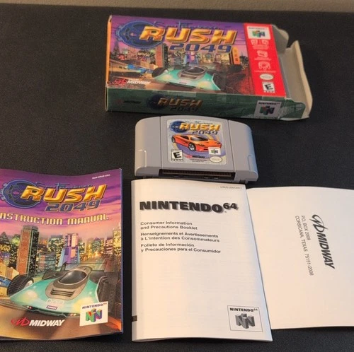 New ListingMidway San Francisco Rush 2049 Complete Nintendo 64 w/ Box, Manual Racing 1999