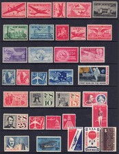 U.S. Early Airmail collection #C25...76   33 different mint stamps  1941-1969