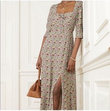 Rixo Naomi Floral-print Georgette Midi Dress In Pink Size 8