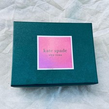 Kate Spade New York Green Pink Cardboard Rectangle Gift Box 2 Items Solid