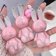 3 Colors Cute Rabbit Lip Gloss Set Velvet Matte Liquid Lipstick Bunny Lip Gl...