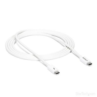 StarTech.com 6.6ft (2m) Passive Thunderbolt 3 Cable, 20Gbps, 100W PD, 4K Video, 