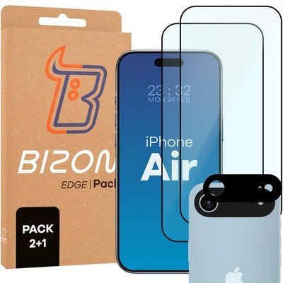 2x Schutzglas + Kameraglas für iPhone Air Bizon Displayschutzglas Hartglas Glas
