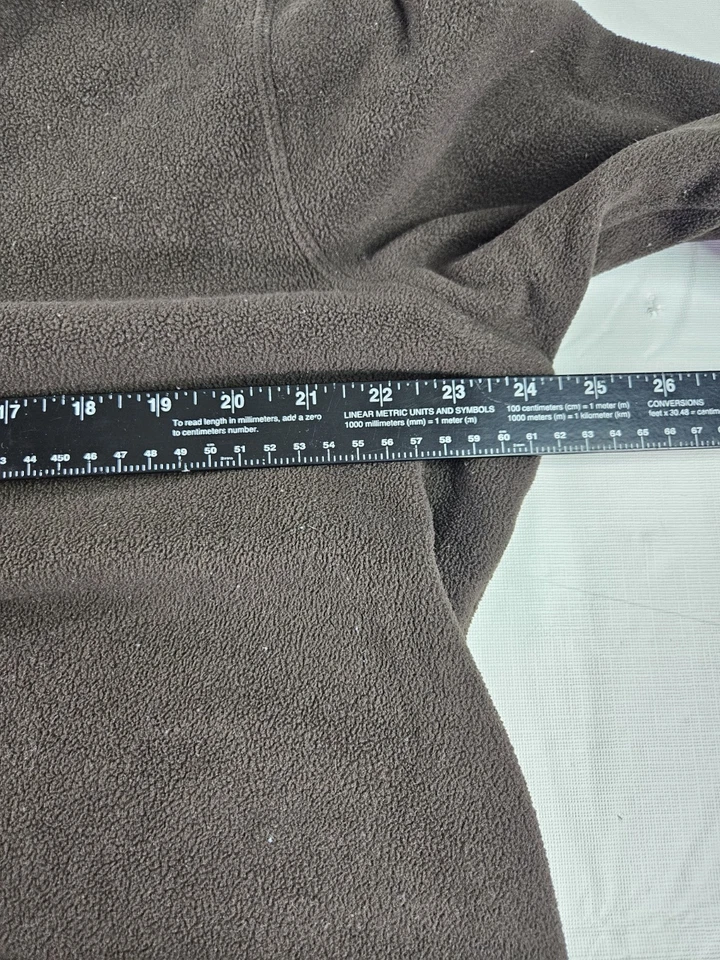 Lands' End polar simulado cuello alto mujer 18-20 XL marrón manga larga elástico Foto 4 de 4