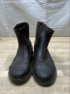 TuffRider Women's Front Zip Paddock Boots Brown Equestrian Riding Boots Size 5