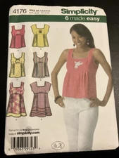 Simplicity Pattern 4176 Misses’ Pullover Tunic Top Size 4-12 UNCUT 