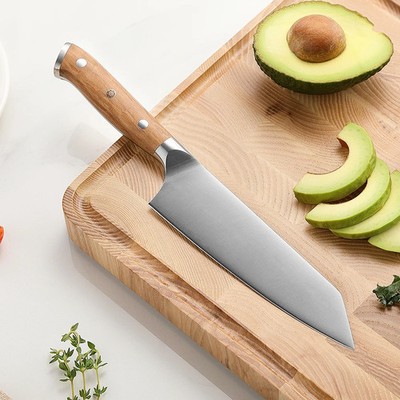 XINZUO Bunka Chef Knife 5.83in German Steel Olive Wood Handle 56±2 HRC