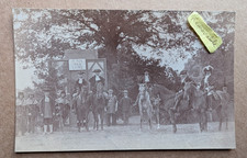 OLD PHOTO MEN FANCY DRESS COSTUME HORSE ANIMAL ACTORS RED LION NM 480