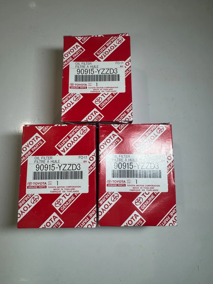 Lote de filtro de aceite genuino Toyota Lexus oF (3) OEM 90915-YZZD3 FO-11 Foto 2 de 2