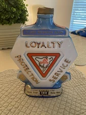 1974 Jim Beam Empty Whiskey Decanter Fleet Reserve Assn 50th Anniversary