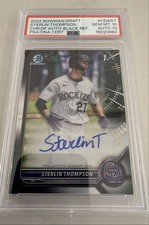 2022 Bowman Draft - Chrome Auto Sterlin Thompson #CDA-ST Black PSA 10/AUTO 10