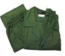 Yves Saint Laurent YSL Pajama Set Long Sleeve Green Men's Size L