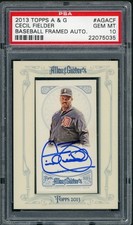 2013 Topps Allen & Ginter Cecil Fielder -Detroit Tigers Autograph PSA 10 Pop 1