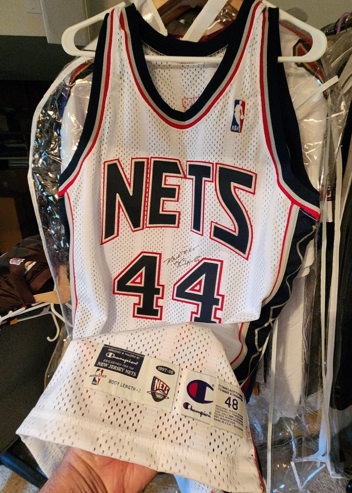 1997-98 Keith Van Horn Rookie Season Game Worn Signed New Jersey Nets Jersey NBA - Image 3 of 4