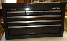 Vintage Sears Craftsman 6 Drawer Tool Box Chest Black