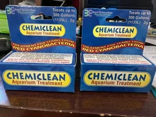 LOT of 2 Boyd ChemiClean Aquarium Treatment 2 gr. Removes Red Cyanobacteria (2)