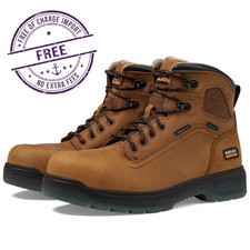 Ariat Turbo 6" Waterproof Carbon Toe Work Boots Men's Aged Bark EE-Wide