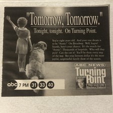 Turning Point Barbara Walters Vintage Print Ad Annie On Broadway Tpa16