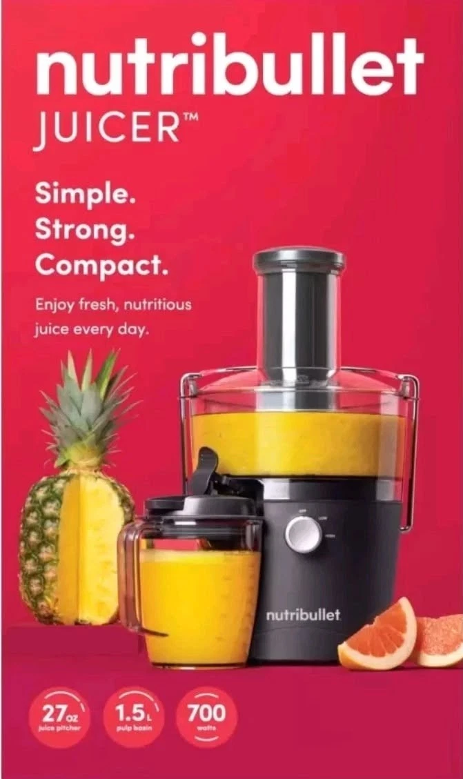 Nutribullet Juicer 800W 27oz Juice Pitcher 2-Speed Electric Juicer - NBJ50100