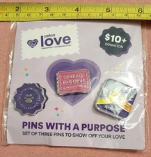 Petco Love Pins With A Purpose 3 Pin Set NEW Pet Lover