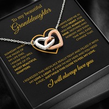 To My Granddaughter Necklace, Birthday Gift For Granddaughter From Grandpa