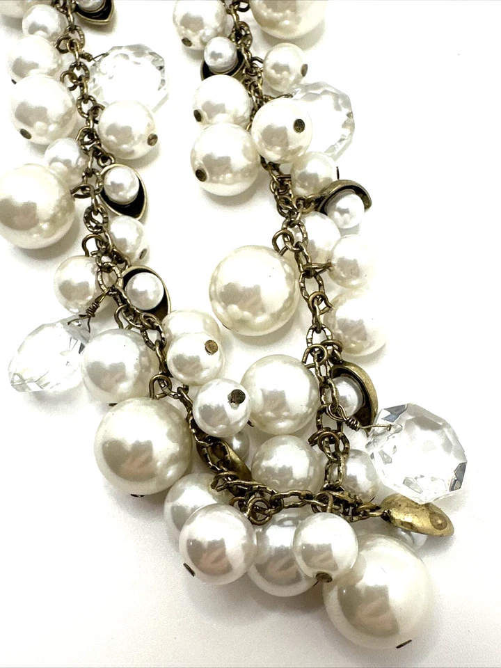 Chloe + Isabel длинное ожерелье искусственного жемчуга и хрустальных бусин кластер заявление 34" - Изображение 4 из 4
