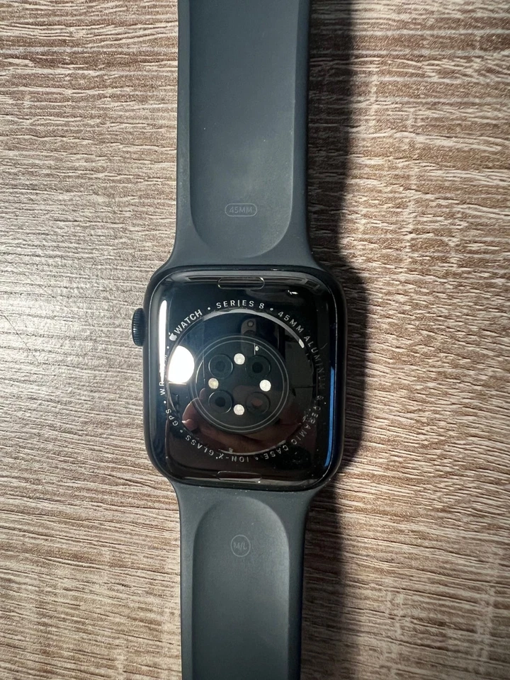 Apple Watch Series 8 45mm Midnight Aluminum Case, Sport Band, M/L , 2 Sport Loop - Image 3 of 3