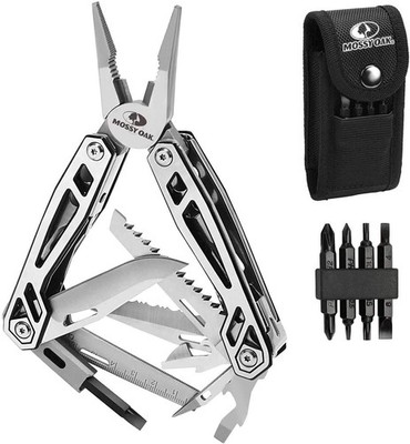 Multitool, 21-in-1 Stainless Steel Pocket Knife with Screwdriver Sleeve, Self