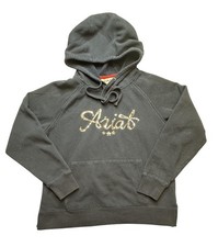 Ariat REAL Sweatshirt Womens Medium Black Sequin Logo Hoodie Fleece Pullover