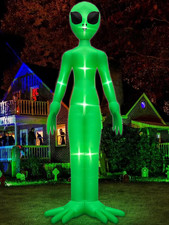 14 Ft Giant Halloween Inflatable Alien Decoration with Built-In Leds  Outdoor B