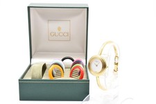 Exc 5 w/ BOX GUCCI Change Bezel 11 Colors 11/12.2 Quartz Women's Swiss Watch