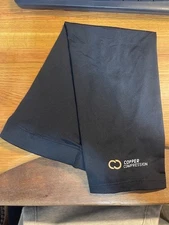 Copper Compression 1 Full Leg Sleeve Black Size L/XL Secure Fit Flexible Unisex