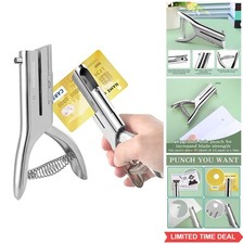 Heavy Duty Hole Punch 1/4 Inch Single Hole Deep Throat 2 Inch Reach for Paper