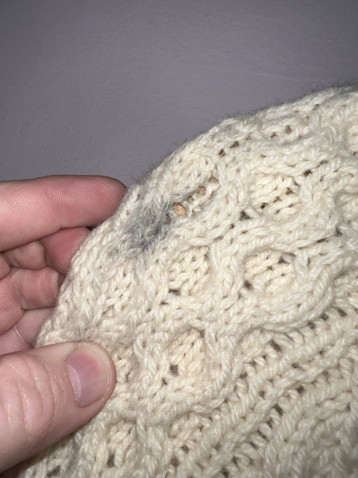 VINTAGE DEADSTOCK BUNRATTY IRISH PURE WOOL CABLE KNIT SWEATER