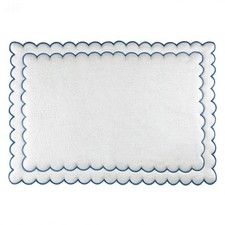 1Pcs Scalloped Bath Mat Towel 100 Cotton Scallop Bathroom Rug White Bath Rug...