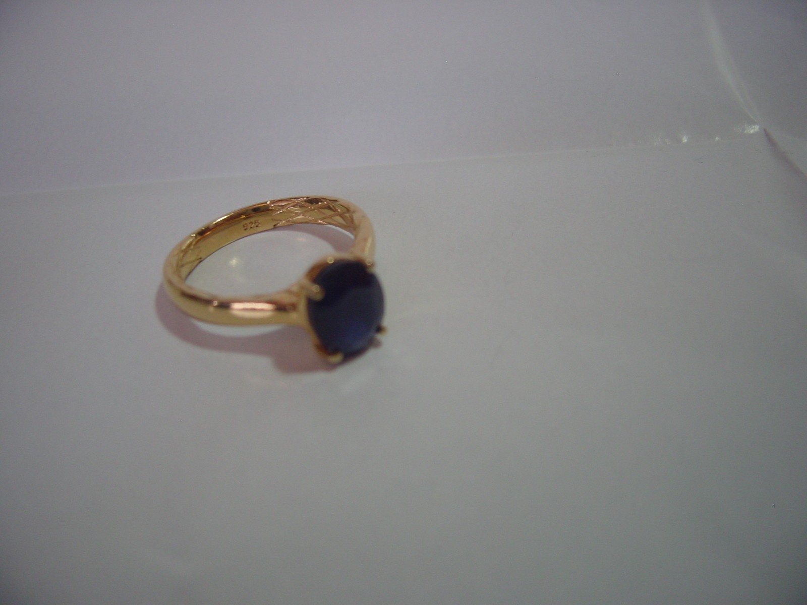 SOLID SILVER RING-GOLD PLATED-SUPERB GENUINE NATU… - image 14