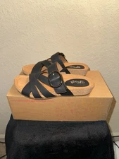Eurosoft By Sofft Women’s Gwenda Slide Sandals Black Size 6.5 New In Box