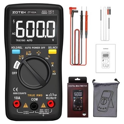 ZOYI ZT-102A Digital Multimeter 6000 Counts True RMS AC/DC Voltage Measurement