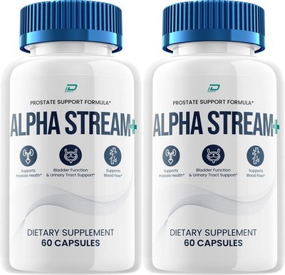 (2 Pack) Alpha Stream Supplement for Men   AlphaStream Plus Pills Advanced
